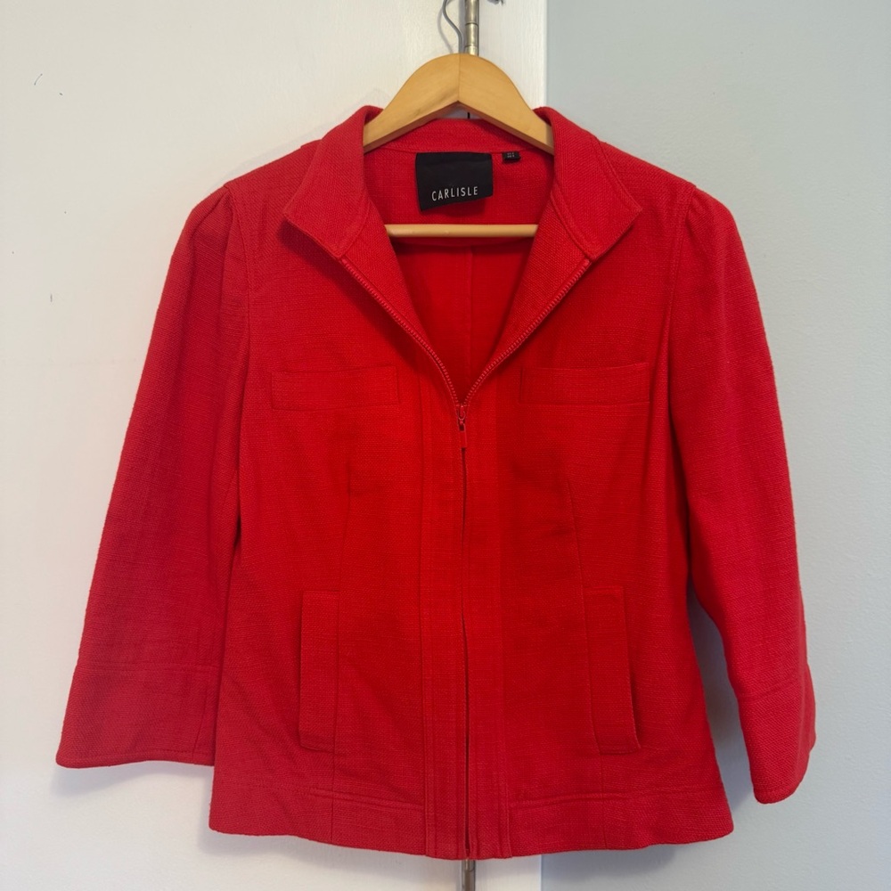 Carlisle Women's Bright Red Zip-Up Jacket